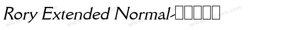 Rory Extended Normal字体转换